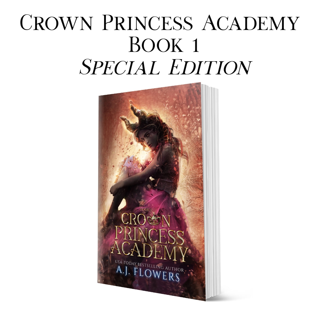 SIGNED PAPERBACK Crown Princess Academy A.J. Flowers - NA Pen name of J.R. Thorn